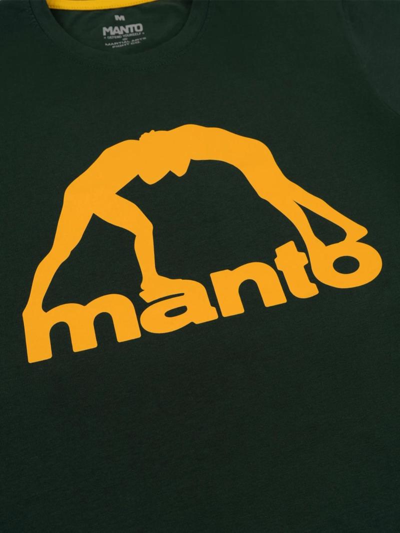 MANTO vibe 25 tshirt-pine green/yellow